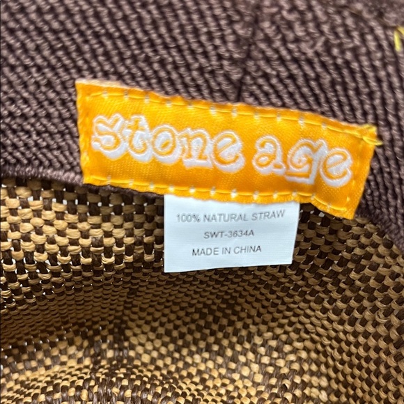 StoneAge Rustic Straw Brown with band Star-Embellished Hat main image 11
